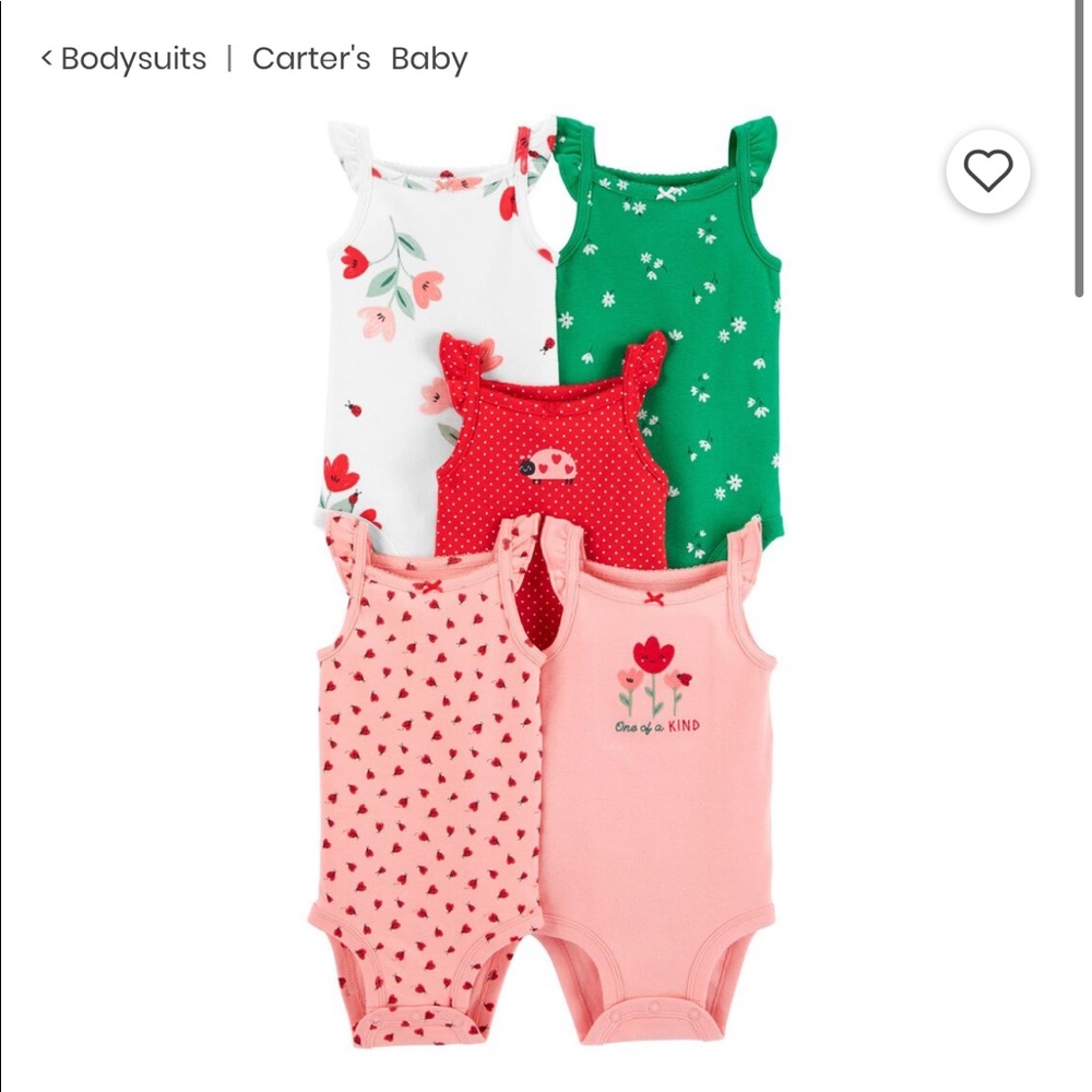 Baby girl multipack bodysuits